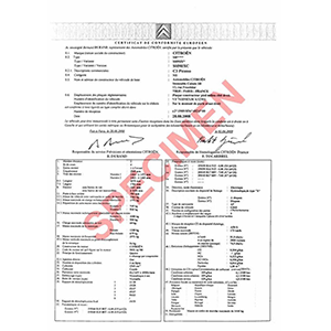 Original du Certificat de conformité européen